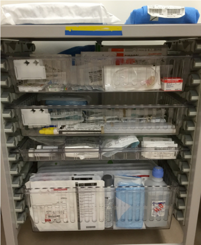 Image of the chest drain trolley