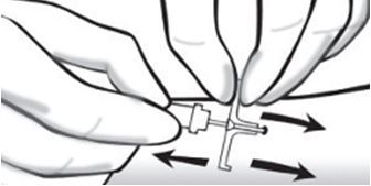 Removal of the inner part of the cannula and guidewire