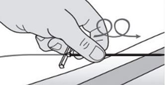 Diagram of cannula insertion over the guidewire