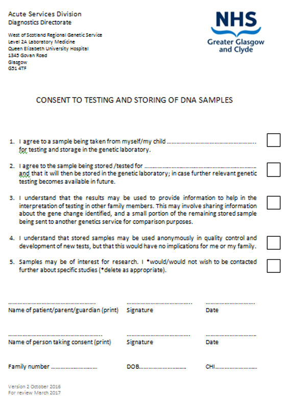 Consent form image