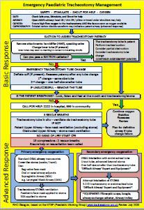 Emergency Paediatric Tracheostomy Management Flowchart